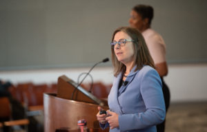 Dr. Corinne Peek-Asa delivers the Presidential Lecture at the Levitt Center. Corinne Peek-Asa, associate dean for research for the University of Iowa College of Public Health and professor in the Department of Occupational and Environmental Health, will deliver Iowa’s 37th annual Presidential Lecture on Feb. 16, 2020.